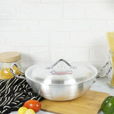 Klassic Aluminium Steel Round Woks Set - Premium Cookware for Gas and Electric Stove - Easy to Clean - Klassic Kitchenware UK